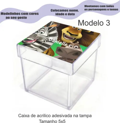 Caixa de Acrílico-madagascar