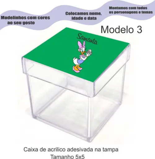 Caixa de Acrílico-margarida