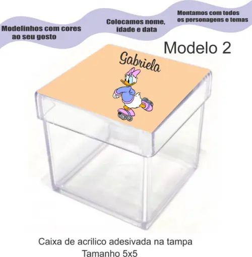 Caixa de Acrílico-margarida