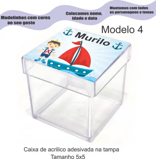 Caixa de Acrílico-marinheiro