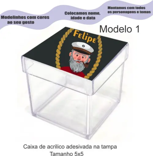 Caixa de Acrílico-marinheiro