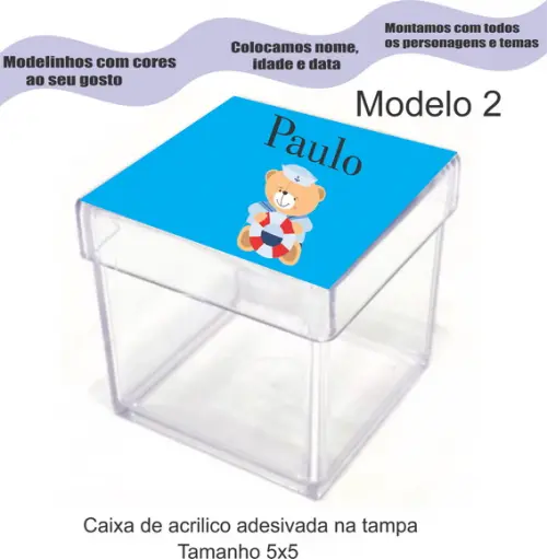 Caixa de Acrílico-marinheiro