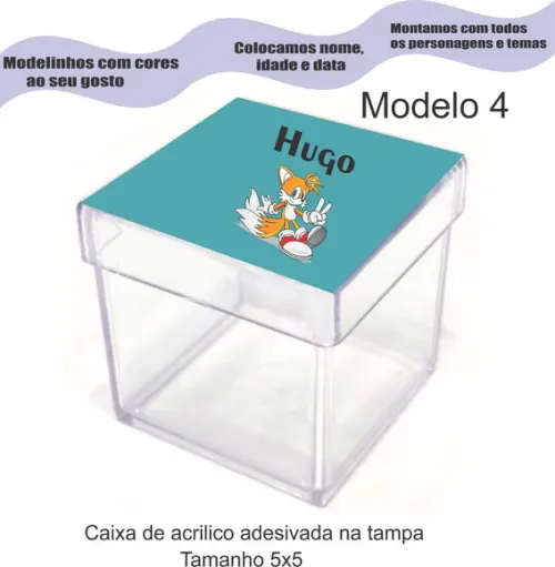 Caixa de Acrílico-mario Bros