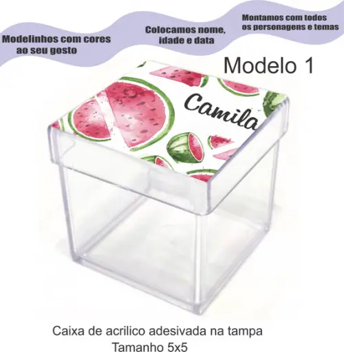 Caixa de Acrílico-melancia