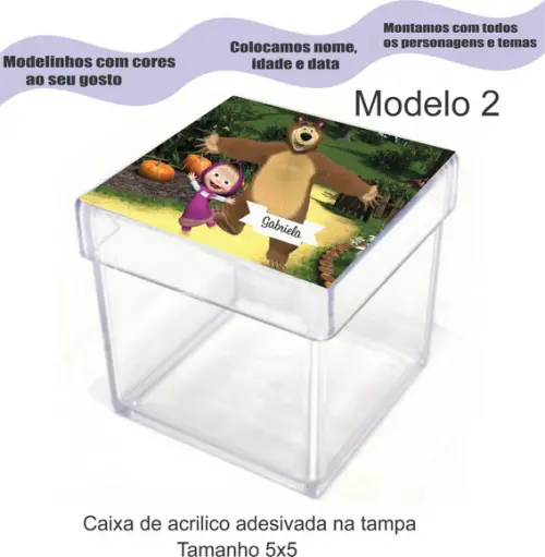 Caixa de Acrílico-masha