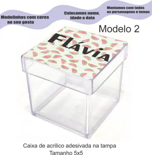 Caixa de Acrílico-melancia