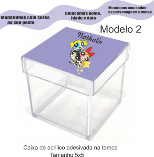 Caixa de Acrílico-menina Super Poderosas