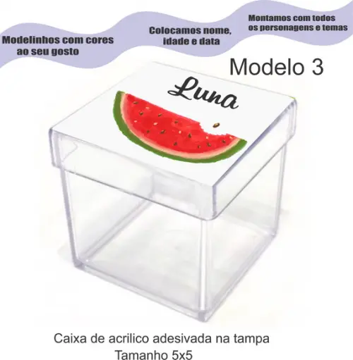 Caixa de Acrílico-melancia