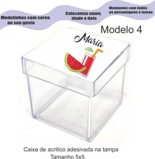 Caixa de Acrílico-melancia