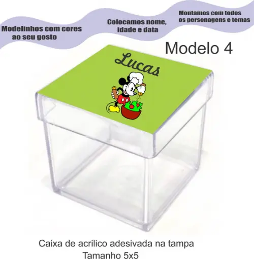 Caixa de Acrílico-mickey
