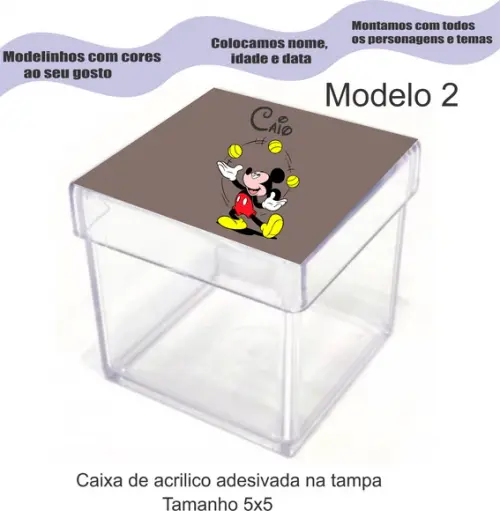 Caixa de Acrílico-mickey