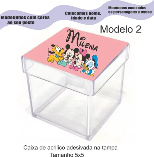Caixa de Acrílico-mickey Baby