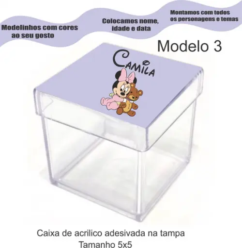 Caixa de Acrílico-mickey Baby