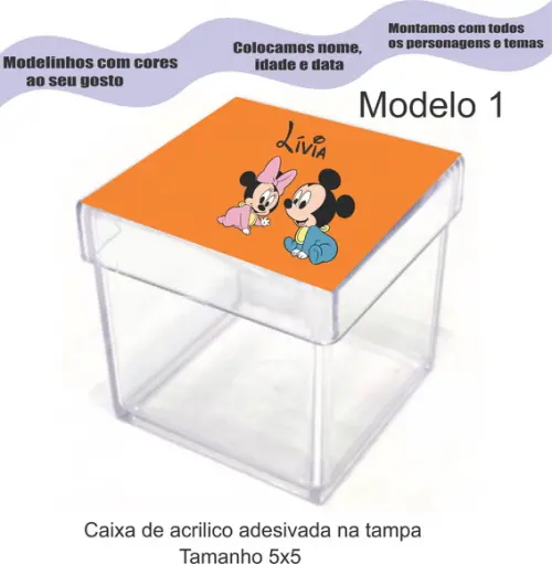 Caixa de Acrílico-mickey Baby