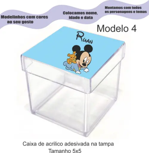 Caixa de Acrílico-mickey Baby