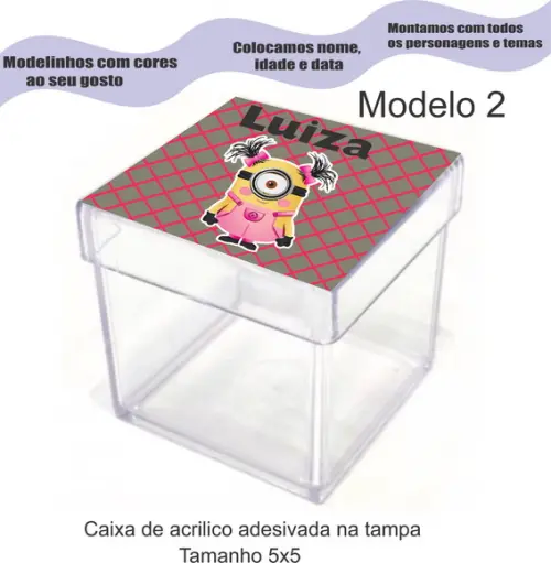 Caixa de Acrílico-minions