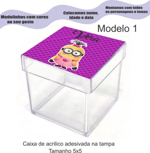 Caixa de Acrílico-minions