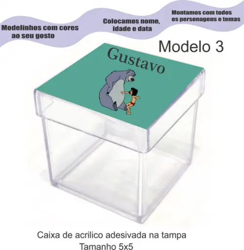 Caixa de Acrílico-mogli