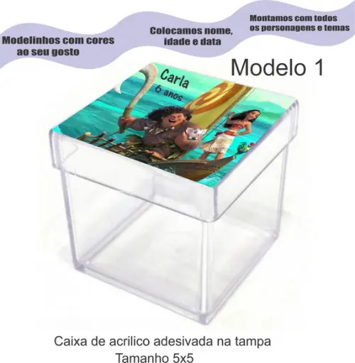 Caixa de Acrílico-moana e Mauí