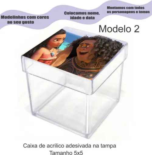 Caixa de Acrílico-moana e Mauí