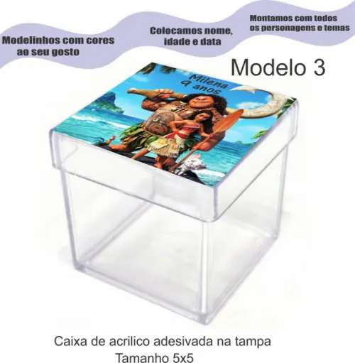 Caixa de Acrílico-moana e Mauí