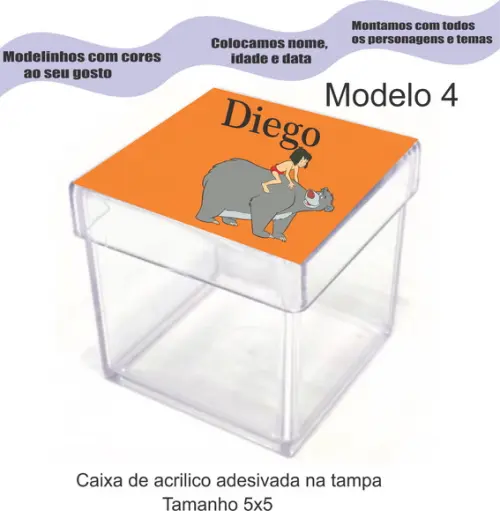 Caixa de Acrílico-mogli