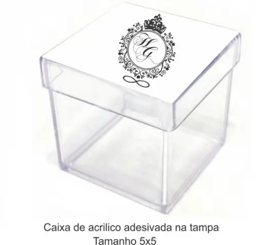 Caixa de Acrílico-monograma 50