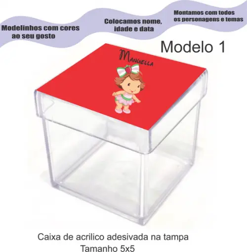 Caixa de Acrílico-moranguinho