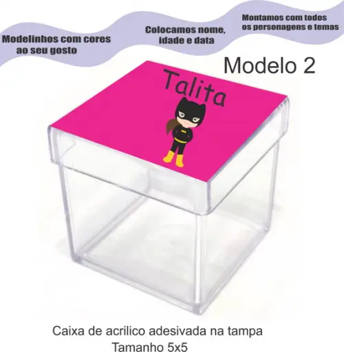 Caixa de Acrílico-mulher Gato