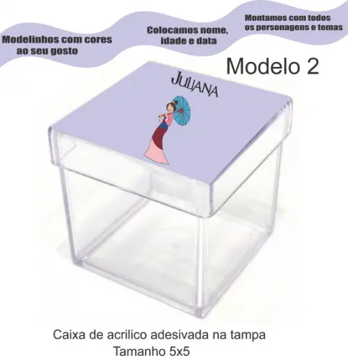 Caixa de Acrílico-mulan