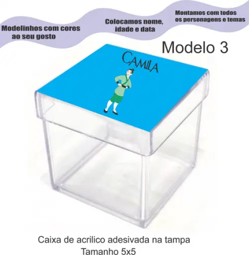 Caixa de Acrílico-mulan