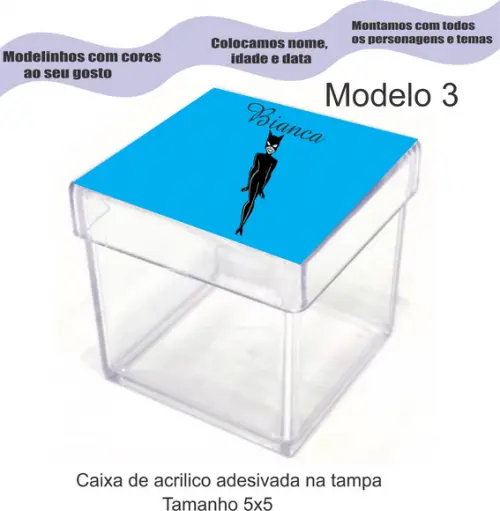 Caixa de Acrílico-mulher Gato