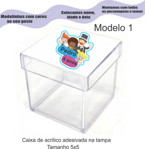 Caixa de Acrílico-mundo Bita