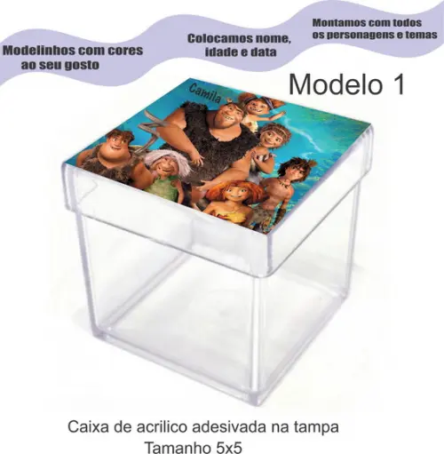 Caixa de Acrílico-os Croods