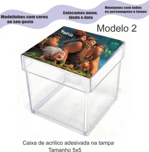 Caixa de Acrílico-os Croods