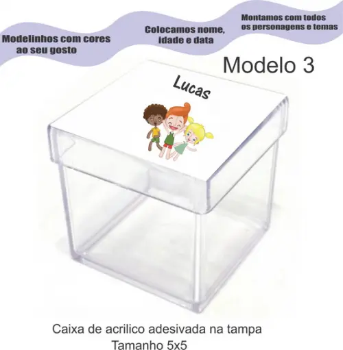 Caixa de Acrílico-mundo Bita