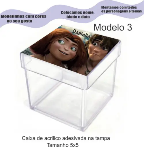 Caixa de Acrílico-os Croods
