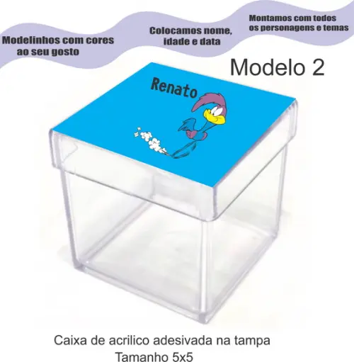 Caixa de Acrílico-papaleguas