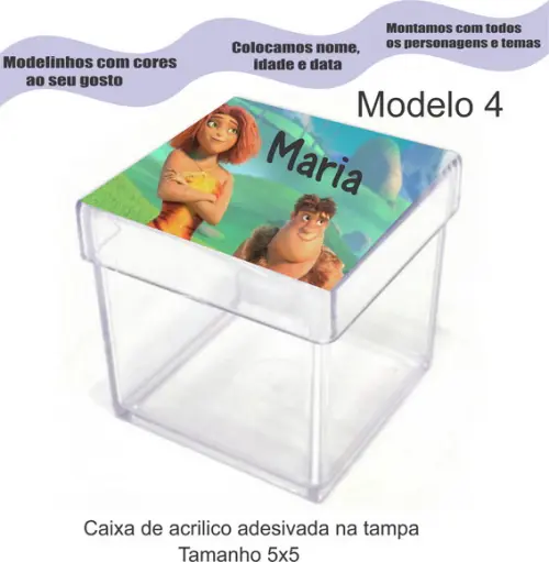 Caixa de Acrílico-os Croods