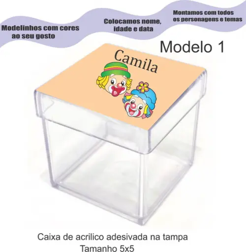 Caixa de Acrílico-patatí Patatá