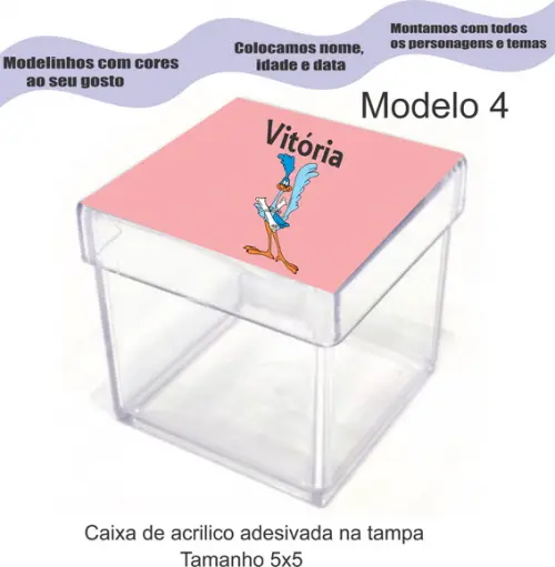 Caixa de Acrílico-papaleguas