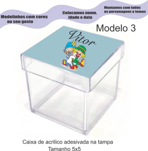 Caixa de Acrílico-patatí Patatá