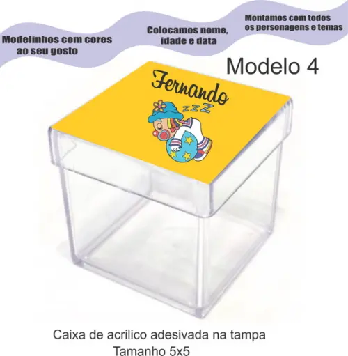 Caixa de Acrílico-patatí Patatá