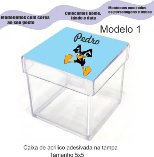 Caixa de Acrílico-patolino