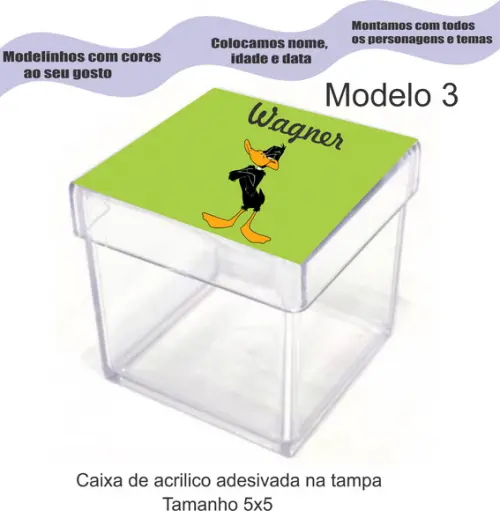 Caixa de Acrílico-patolino