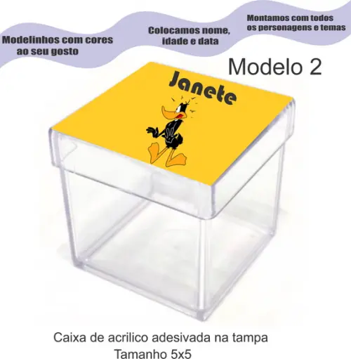 Caixa de Acrílico-patolino