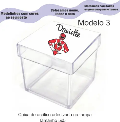 Caixa de Acrílico-pawer Ranger