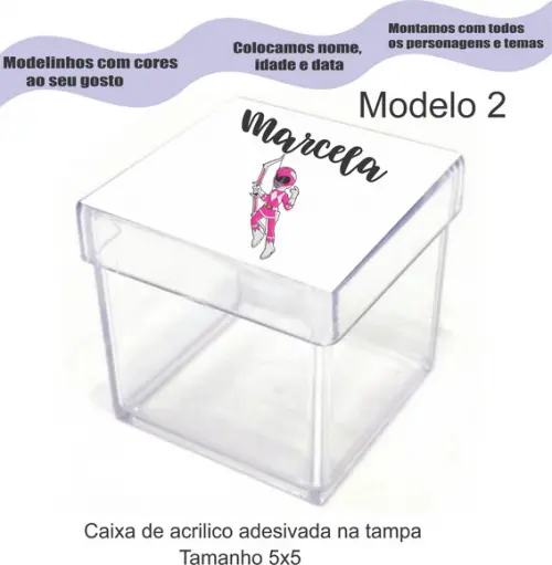 Caixa de Acrílico-pawer Ranger