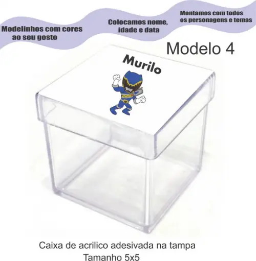 Caixa de Acrílico-pawer Ranger