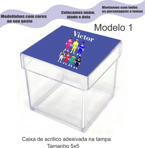 Caixa de Acrílico-pawer Ranger